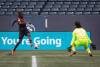 JESSICA LEE / WINNIPEG FREE PRESS
 Valour FC player William Akio attempts a goal against Cavalry FC goalie Marco Carducci during first period at IG Field on Wednesday.