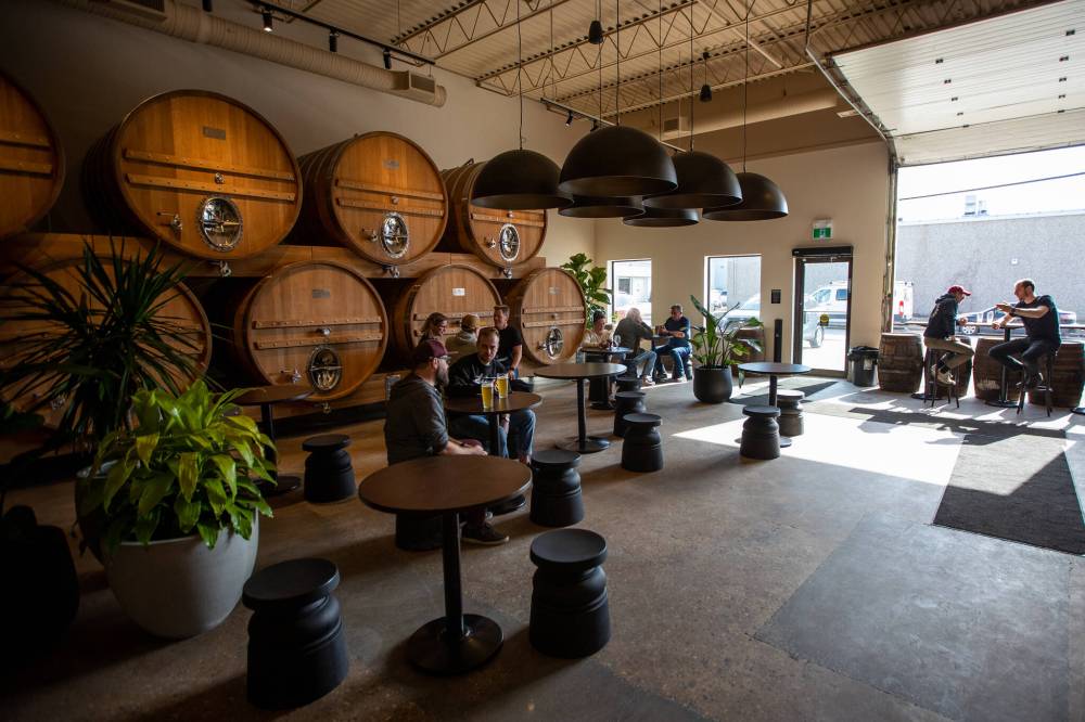 The patio at Low Life Barrel House, on Daly Street North, is a lovely place to wile away some time while sipping on some suds. (Daniel Crump / Winnipeg Free Press files)