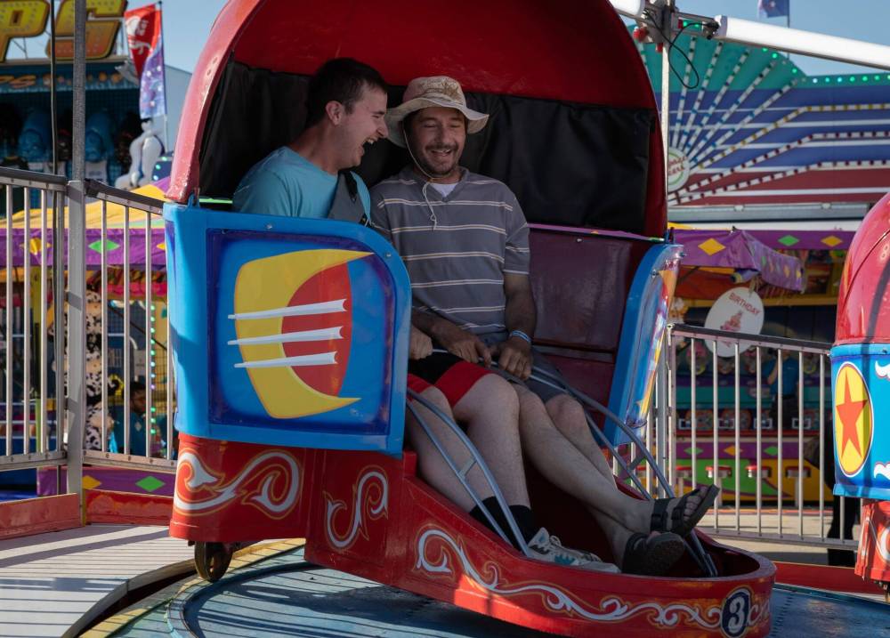 JESSICA LEE / WINNIPEG FREE PRESS
The classic ride Tilt-a-Whirl is back at the Ex.