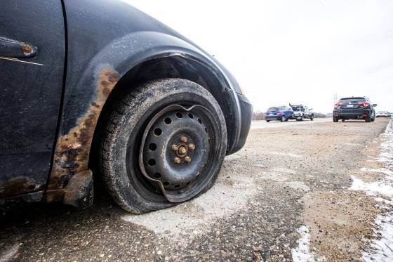 MIKAELA MACKENZIE / WINNIPEG FREE PRESS FILESIn April alone, MPI received an astonishing 871 pothole-related damage claims — 1,200 per cent higher than the average of 64 for the month.