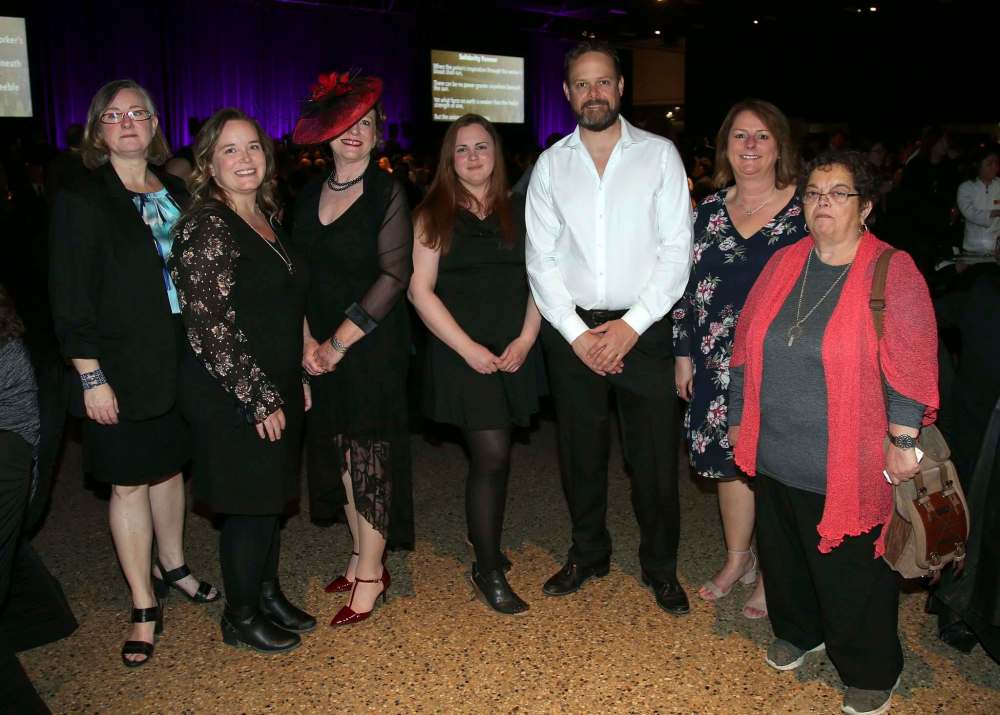 From left: Kim Driedger, Melissa Stoddart, Wendy Sol, Brigitte Lane, Dan Rugg, Kim Charron and Debbie Marantz.