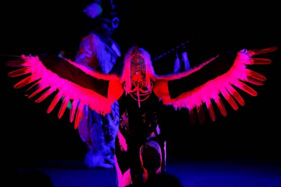 Dancers perform at the First Nation pavilion.
