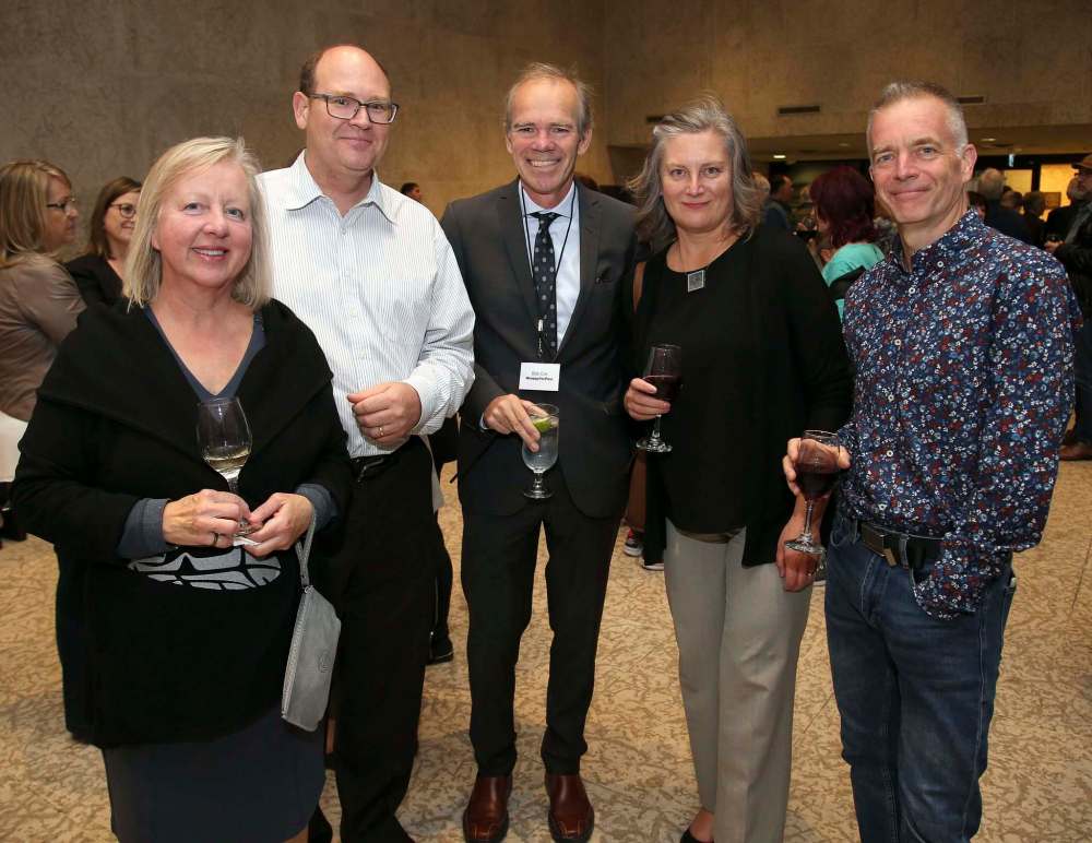 Tamie Archer, Chris Archer, Free Press publiser Bob Cox, Randi Hunter and Dennis Cunningham.