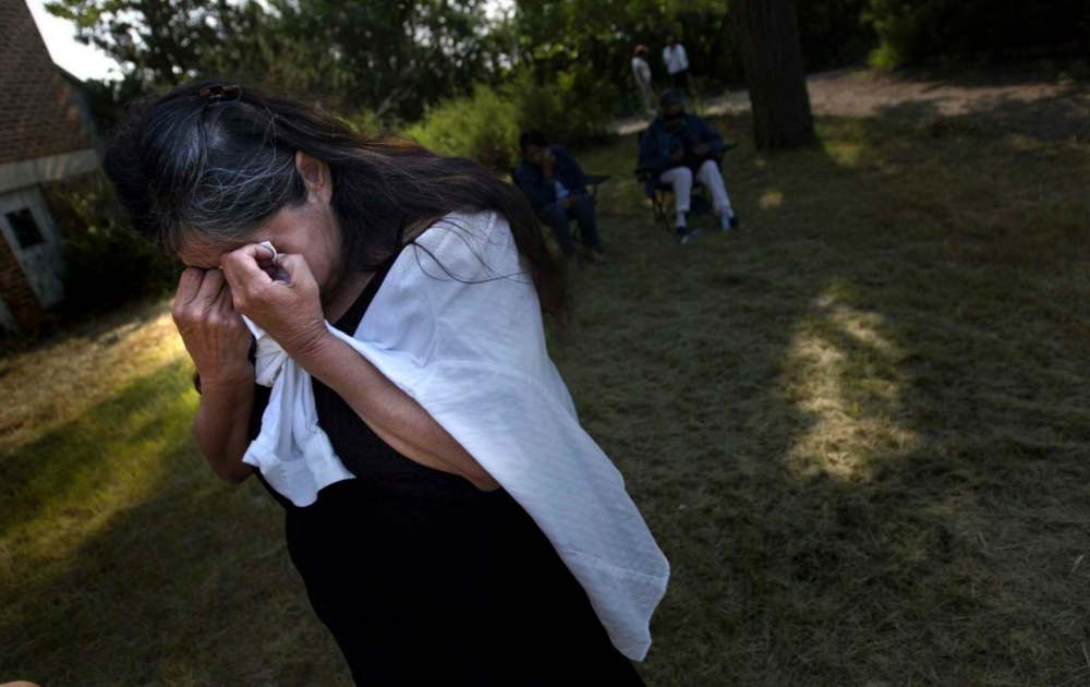 JUNE 2006: Margaret Clearsky emotionally recalls her experience at the Sandy Bay Residential School.