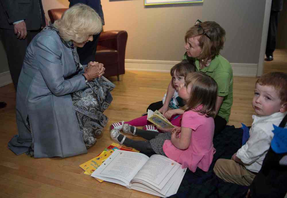 Paul Chiasson / The Canadian Press
Camilla, the Duchess of Cornwall, meets a group of children at the Pooh Gallery.