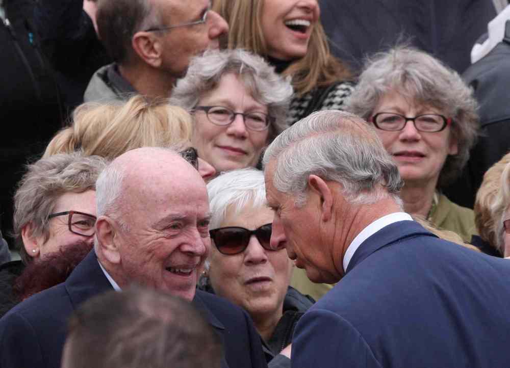 JOE BRYKSA / WINNIPEG FREE PRESS
Prince Charles greets the crowd at the The Assiniboine Park Pavilion Gallery.