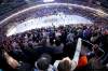 Winnipeg Jets fans celebrate during the pre-game skate prior the game against the Carolina Hurricanes at MTS Centre Wednesday. (Trevor Hagan / Winnipeg Free Press)