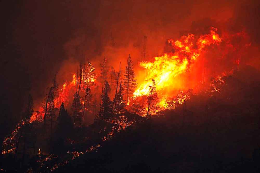 Outside of Pulga, Calif., on the North Fork of the Feather River on Sunday. (Carolyn Cole / Los Angeles Times)