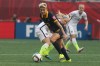 MIKE DEAL / WINNIPEG FREE PRESS
USA's Julie Johnston (19) tries to take the ball away from Australia's Michelle Heyman (23) during FIFA Women's World Cup soccer action in Winnipeg on Monday.