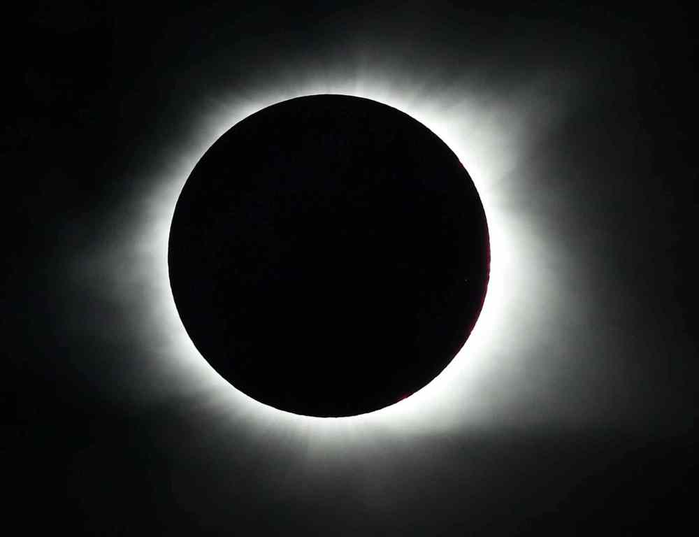 Tribune Media TNS
The total eclipse is seen during a solar eclipse shabbat at Ramah Darom on Monday, August 21, 2017, in Clayton, a city in the path of totality in North Georgia. (Curtis Compton/Atlanta Journal-Constitution/TNS)