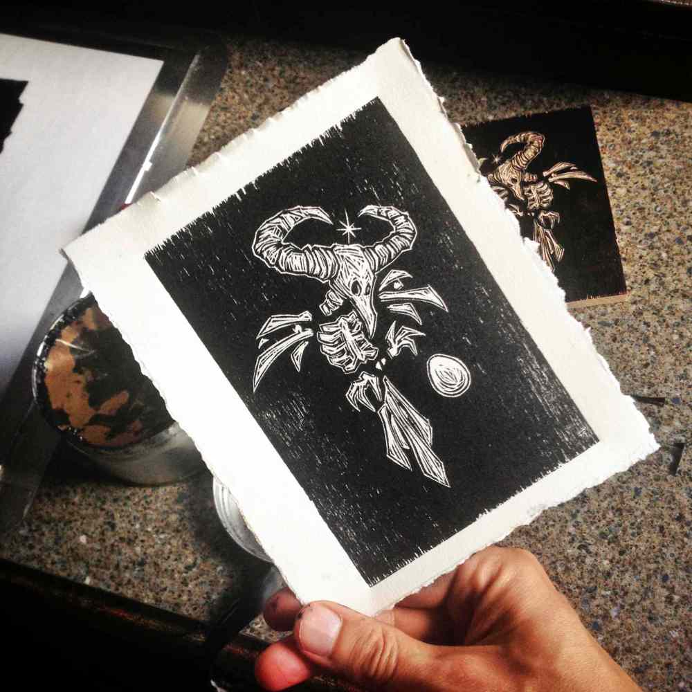Submitted photo
Watt holds one of his smaller pieces.