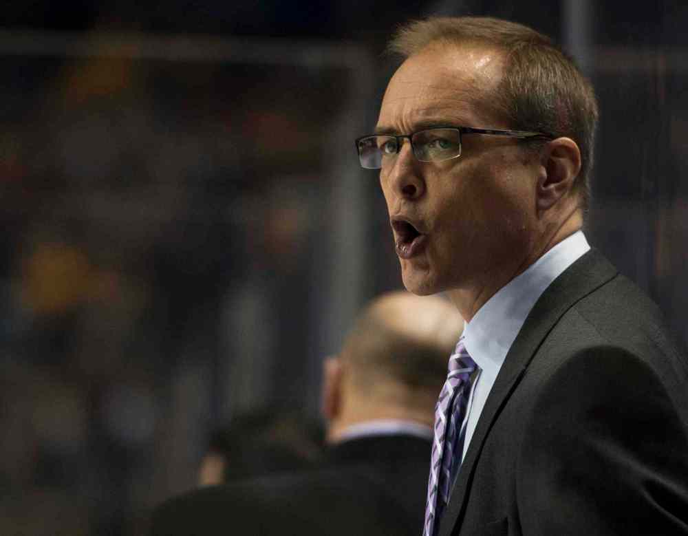 Nick Wagner photo
Winnipeg Jets' head coach Paul Maurice shouts to his players on the bench during Saturday's game.