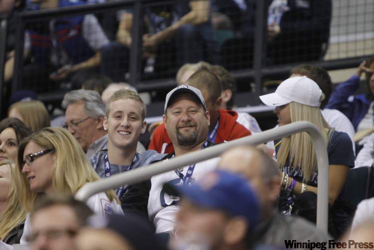 Winnipeg Jet fans take in the action. (Trevor Hagan / Winnipeg Free Press)