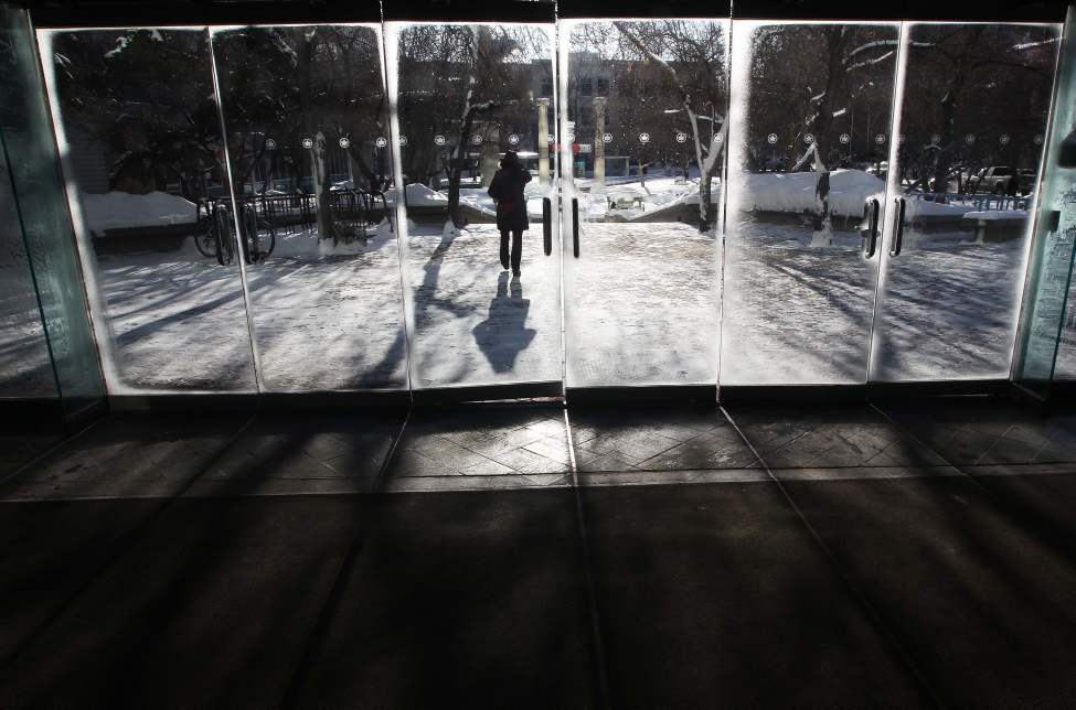 A cold winter day from the Air Canada building in downtown Winnipeg. January 21, 2013 (JOE BRYKSA / WINNIPEG FREE PRESS)