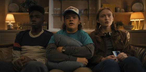 Netflix - TNSFrom left: Caleb McLaughlin as Lucas Sinclair, Gaten Matarazzo as Dustin Henderson and Sadie Sink as Max Mayfield in 'Stranger Things.'