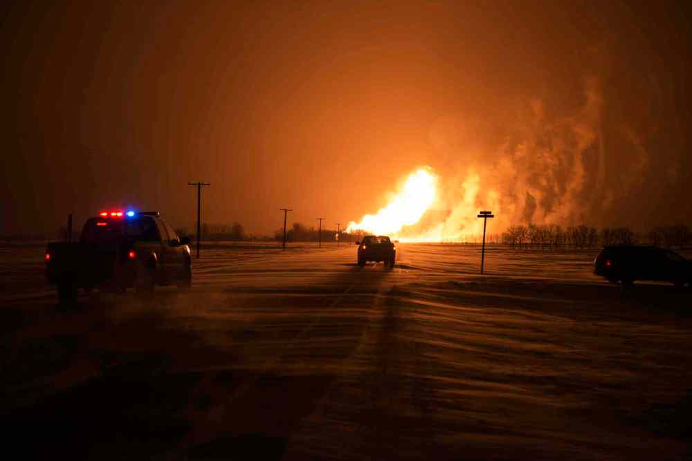 Jordan McRae
A TransCanada natural gas pipeline exploded between Otterburne and Highway 59 in southeastern Manitoba around 1 a.m. Saturday, Jan. 25.