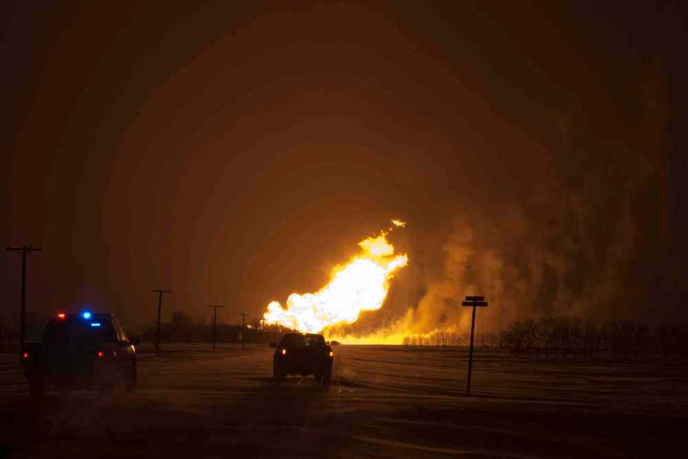 Jordan McRae
A TransCanada natural gas pipeline exploded between Otterburne and Highway 59 in southeastern Manitoba around 1 a.m. Saturday, Jan. 25.