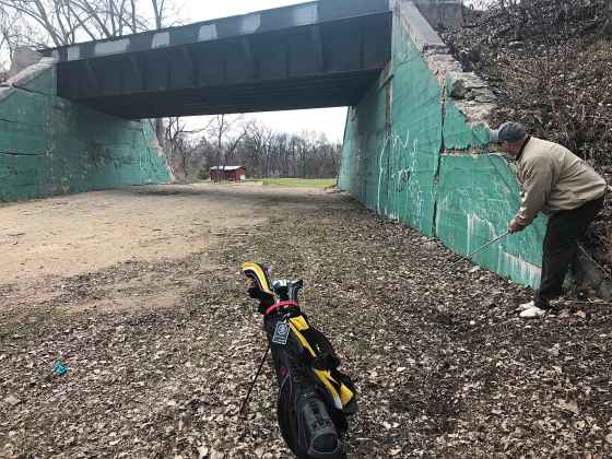 Trouble at the trestle hole. (Mike McIntyre photo)