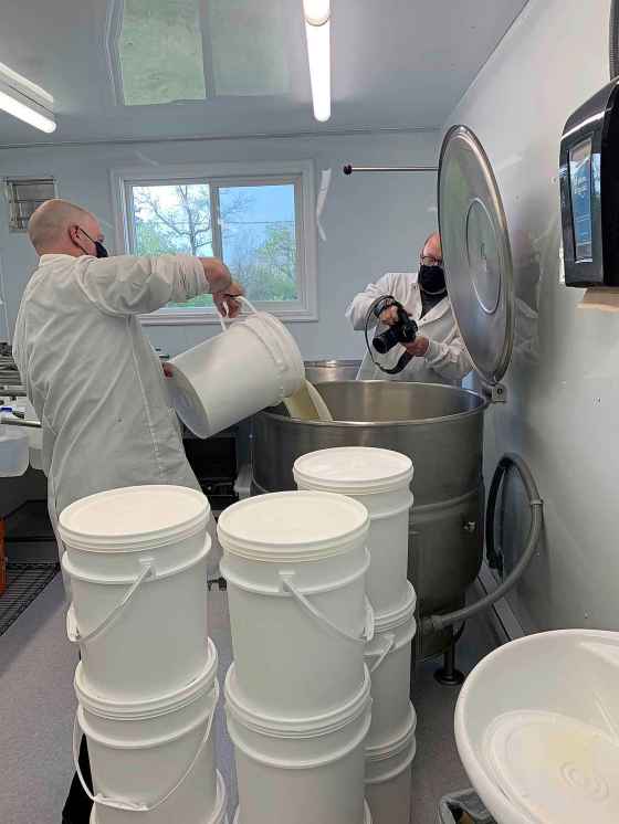 Winnipeg Free Press photographer Mike Deal documents Dustin Peltier making cheese at Loaf and Honey.