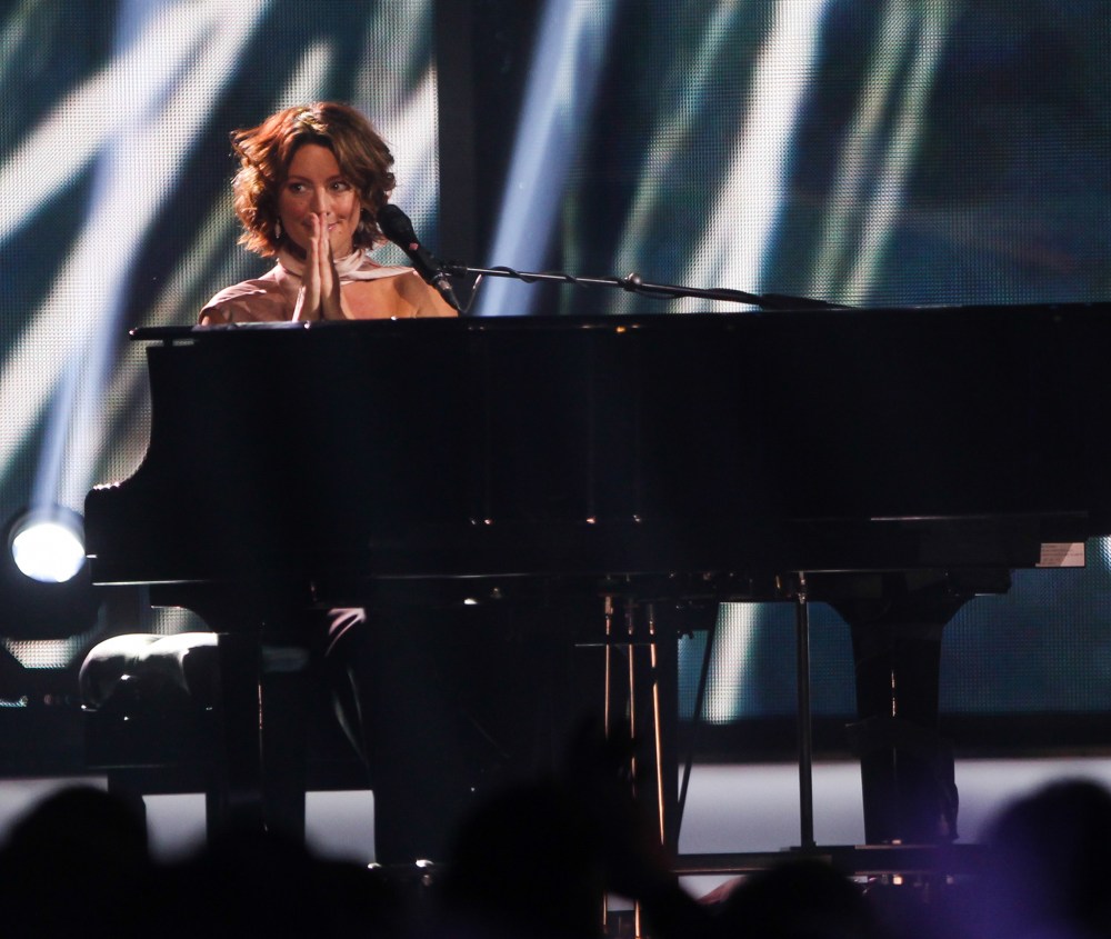 Joe Bryksa/ Winnipeg Free Press
Sarah McLachlan reacts after her performance at 2014 Juno Awards.
(Joe Bryksa/ Winnipeg Free Press)