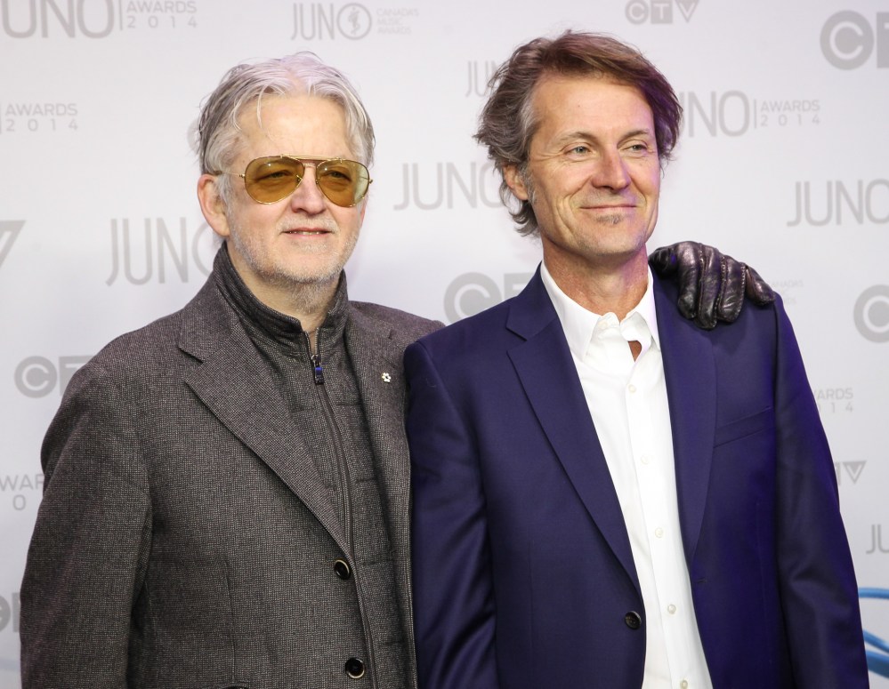 Joe Bryksa/ Winnipeg Free Press
Greg Keelo and Jim Cuddy of Blue Rodeo on the 2014 Juno Awards red carpet.
(Joe Bryksa/ Winnipeg Free Press)