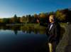 Layton over looks Beaver Lake in Mount Royal Park during a campaign stop on Saturday, Oct. 11, 2008 in Montreal, Quebec. (THE CANADIAN PRESS/Nathan Denette)