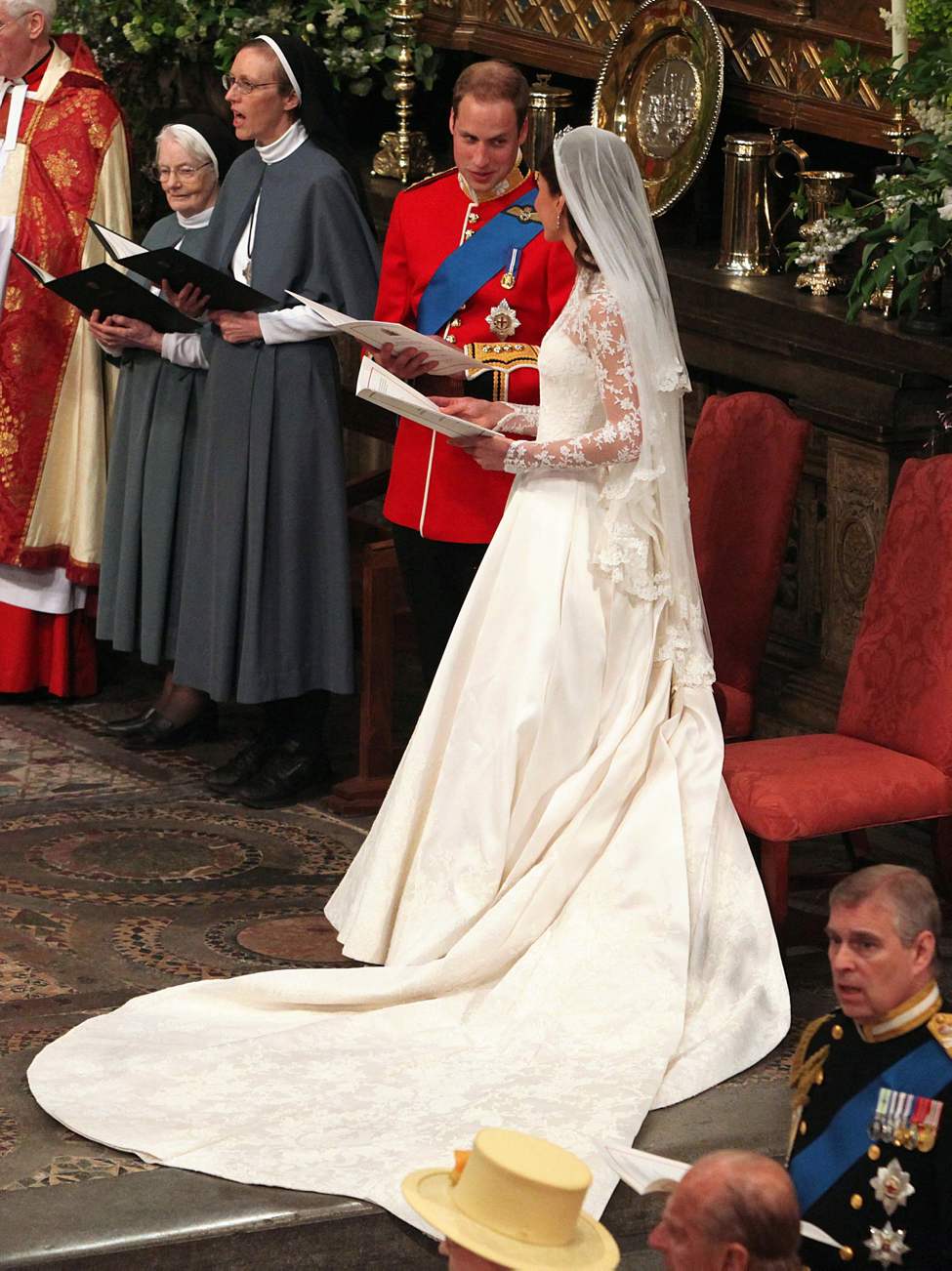Tribune Media MCT
Prince William and Kate Middleton join in singing during their wedding at Westminster Abbey in London, England, on Friday, April 29, 2011. (Abaca Press/MCT)