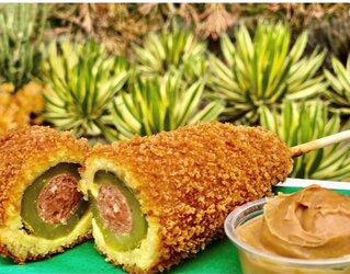 TWITTER A hot dog, a pickle and peanut butter – what’s not to like?