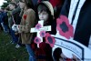 JOE.BRYKSA@FREEPRESS.MB.CA
Zane Forbes watches a Remembrance Day service at Vimy Ridge Park in Winnipeg today.