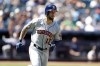 Houston Astros' J.J. Matijevic (13) rounds the bases after hitting a home run against the New York Yankees during the seventh inning of a baseball game, Saturday, June 25, 2022, in New York. (AP Photo/Noah K. Murray)