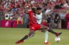 Toronto FC defender Chris Mavinga (23) battles Atlanta United midfielder Marcelino Moreno for control of the ball during first half MLS action in Toronto on Saturday June 25, 2022. THE CANADIAN PRESS/Chris Young