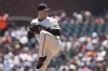 San Francisco Giants starting pitcher Anthony DeSclafani throws against the Cincinnati Reds during the first inning of a baseball game Sunday, June 26, 2022, in San Francisco, Calif. (AP Photo/Darren Yamashita)