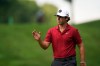 Matthew Wolff reacts after a shot on the 11th hole during the second round of the Travelers Championship golf tournament at TPC River Highlands, Friday, June 24, 2022, in Cromwell, Conn. (AP Photo/Seth Wenig)