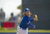 Toronto Blue Jays pitcher Shaun Anderson warms up before a Spring training game against the New York Yankees at TD Ballpark in Dunedin, Fla., Sunday, April 3, 2022. The Toronto Blue Jays selected right-hander Shaun Anderson to the major-league roster on Monday and optioned right-hander Jeremy Beasley to Triple-A Buffalo. THE CANADIAN PRESS/Mark Taylor