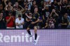 Los Angeles FC forward Daniel Musovski celebrates his goal against the FC Dallas during the first half of an MLS soccer match in Los Angeles, Wednesday, June 29, 2022. (AP Photo/Ringo H.W. Chiu)