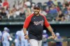 Washington Nationals manager Dave Martinez walks toward the dugout after making a pitching change during the seventh inning of a baseball game against the Texas Rangers Sunday, June 26, 2022, in Arlington, Texas. (AP Photo/Michael Ainsworth)