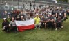 Poland's Adrian Meronk celebrates winning with IGM Media workers, all of whom are Polish, during day four of the Irish Open 2022 at Mount Juliet Estate, Thomastown, Co Kilkenny, Ireland, Sunday July 3, 2022. Meronk is the Irish Open winner and adds the best label of all. He already was the first Polish player to earn a European tour card and the first to play in a U.S. Open. Now he's the first Pole to win on the European tour. (Donall Farmer/PA via AP)