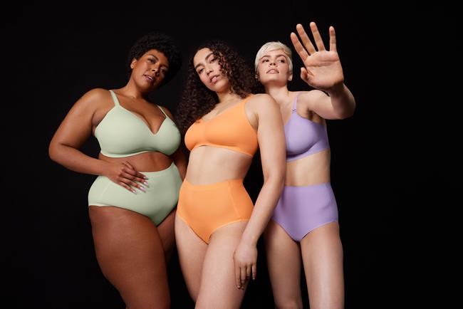 Models are shown in Knix Wear products in this undated handout photo. Canadian apparel brand Knix Wear Inc., maker of leakproof underwear for periods and incontinence, has a new majority shareholder. The Toronto-based company says it has agreed to sell 80 per cent of its shares to Swedish hygiene products maker Essity for US$320 million. Joanna Griffiths, founder and CEO of Knix, calls it
