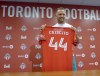 Newly signed Italian defender Domenico Criscito poses for a photo as he meets the media for the first time as a Toronto FC player, in Toronto, Wednesday, July 6, 2022. THE CANADIAN PRESS/Neil Davidson