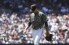 San Diego Padres' MacKenzie Gore reacts after being relieved in the fourth inning of a baseball game against the San Francisco Giants, Sunday, July 10, 2022, in San Diego. (AP Photo/Derrick Tuskan)
