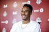 Canadian midfielder Mark-Anthony Kaye speaks at a press conference at Toronto FC's training facility after signing with the club, Monday, July 11, 2022. Kaye was acquired Friday in a trade with the Colorado Rapids. THE CANADIAN PRESS/Cole Burston
