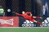 Vancouver Whitecaps goalkeeper Cody Cropper allows a goal to Minnesota United's Luis Amarilla, not shown, during the second half of an MLS soccer game in Vancouver, B.C., Friday, July 8, 2022. THE CANADIAN PRESS/Darryl Dyck