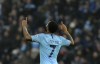 FILE - Manchester City's Raheem Sterling celebrates after scoring the opening goal of the game during the English FA Cup third round soccer match between Manchester City and Rotherham United at Etihad stadium in Manchester, England, Sunday, Jan. 6, 2019. Sterling is edging closer to a move to Chelsea as he bids farewell to Manchester City. Sterling is on the cusp of completing a transfer of around $60 million to City’s Premier League rival. (AP Photo/Rui Vieira, File)