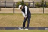 Tiger Woods of the US plays a shot on the 1st hole during the first round of the British Open golf championship on the Old Course at St. Andrews, Scotland, Thursday, July 14 2022. The Open Championship returns to the home of golf on July 14-17, 2022, to celebrate the 150th edition of the sport's oldest championship, which dates to 1860 and was first played at St. Andrews in 1873. (AP Photo/Gerald Herbert)