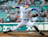 Hanamaki Higashi's Shohei Ohtani throws against Osaka Toin during a game of the national high school baseball tournament in Nishinomiya, western Japan, on March 21, 2012. Ohtani of the Los Angeles Angels is arguably the greatest baseball player in the history of the game. His roots are deep in northeastern Japan where he played high school baseball and got his start. (Kyodo News via AP)