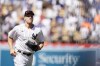 New York Yankees Aaron Judge, left, runs in the outfield during batting practice a day before the 2022 MLB All-Star baseball game, Monday, July 18, 2022, in Los Angeles. (AP Photo/Abbie Parr)