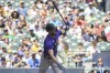 Colorado Rockies Kris Bryant hits a double during the third inning of a baseball game against the Milwaukee Brewers, Sunday, July 24, 2022, in Milwaukee. (AP Photo/Kenny Yoo)