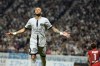 Paris Saint-Germain's Neymar celebrates his goal during a friendly soccer match betweenParis Saint-Germain and Gamba Osaka in Suita, western Japan, Monday, July 25, 2022. (AP Photo/Hiro Komae)