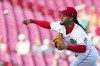 Cincinnati Reds starting pitcher Luis Castillo throws during the first inning of the team's baseball game against the Miami Marlins Wednesday, July 27, 2022, in Cincinnati. (AP Photo/Jeff Dean)