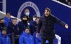 FILE - Tottenham's head coach Antonio Conte gives instructions to his players during the English Premier League soccer match between Brighton and Tottenham Hotspur at the Falmer stadium in Brighton, England, on March 16, 2022. (AP Photo/Matt Dunham, File)